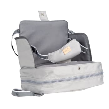 LITTLE STARS - Réhausseur de chaise déperlant pour bébé en polyester gris