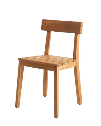 Luca - Ensemble de 2 chaises d'extérieur en bois d'iroko durable