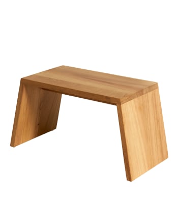 Savina - Table d'appoint extérieure en bois d'iroko durable