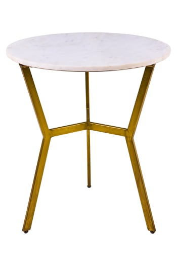 CUSTODE - Tavolino da caffè alto con piano in marmo