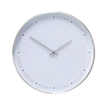 Time - Horloge en métal blanc D40