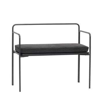 Carry - Banc en tissu et métal noir