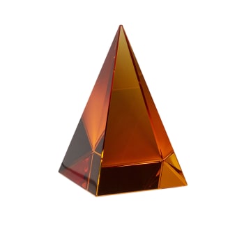Prism - Presse-papier en verre ambre