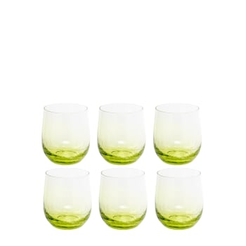 Alba - Set de 6 verres à eau en verre transparent H10