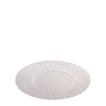 Aston - Assiette ronde en acrylique transparent D28