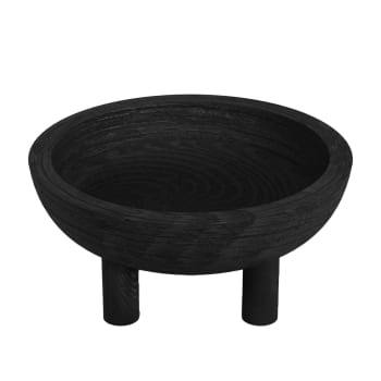 Montmartre - Coupe design en bois sculpté paulownia noir