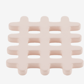 Orsay - Dessous de plat céramique grid rose pâle 14cm