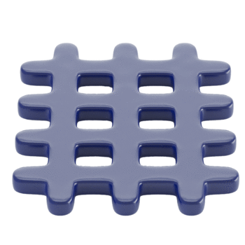 Orsay - Dessous de plat céramique grid bleu 14cm