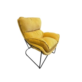 Easy - Sillón de terciopelo amarillo