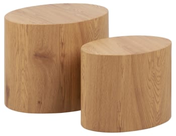 Oval - Set de tables aspect chêne