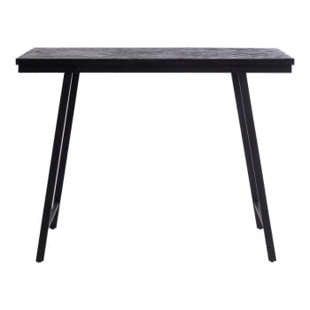 Herringbone - Tavolo da bar in legno di teak nero