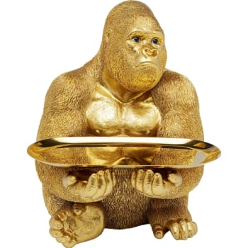 Grande Statuette sur Socle : Petit Singe en résine Antic Line, H 107 cm