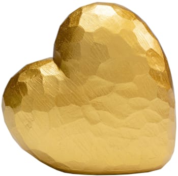 Heart - Deko-Objekt Herz geneigt, gold, H14cm