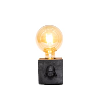 Lampe de chevet en béton anthracite avec personnage + ampoule filament