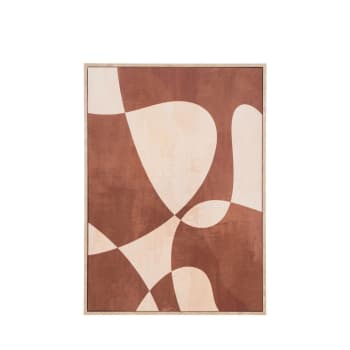 Cape town - Tableau abstrait marron 70x50 cm