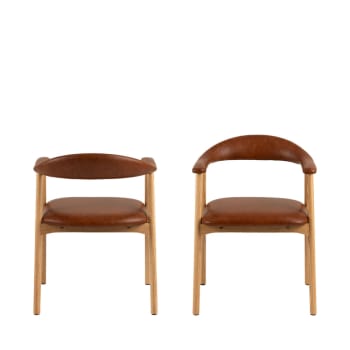 Pack 2 sillas madera lacada blanca giratoria | Maisons du Monde