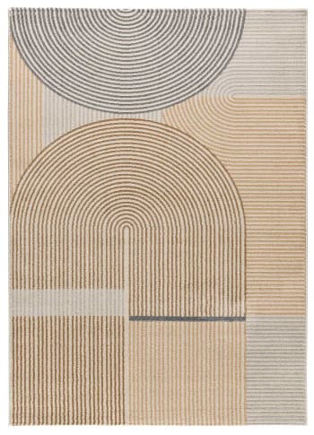 Garden - Tapis de style scandinave avec des formes arquées en beige 80x150 cm