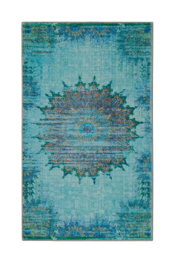Healing - Tapis de bain bleu turquoise avec impression numérique 60x100