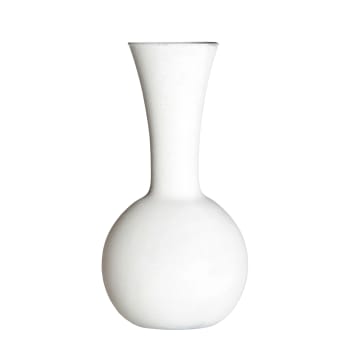 Vase en verre blanc 16x16x31 cm