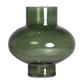 Vase en Verre Vert 28x28x29 cm