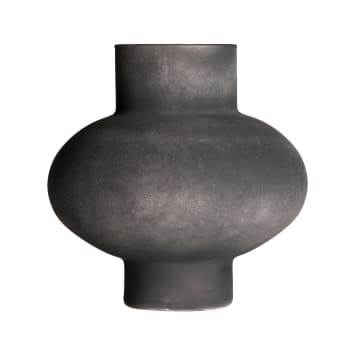 Vase en Verre Noir 30x30x29 cm