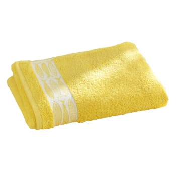 Sardinette - Drap de bain 100x150 jaune mimosa en coton 450 g/m²