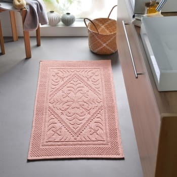 Helios - Tapis de bain 50x80 rose nude en coton