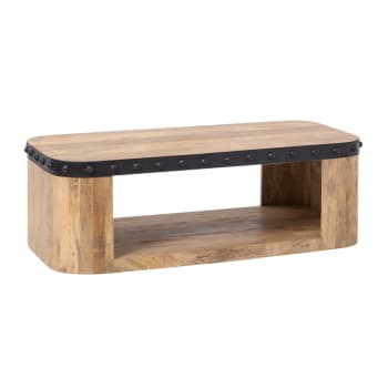 Riga - Table basse en bois noir 124x63 cm