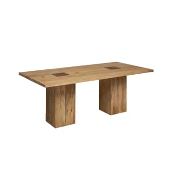 Vivien - Table à manger en bois marron 200x100 cm