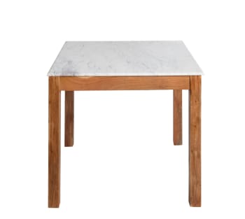 Arthuro - Table à manger en bois blanc 90x76 cm