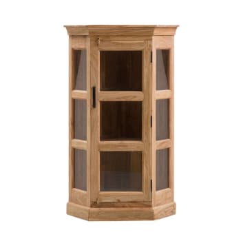 Vitrine en bois marron 73x64 cm