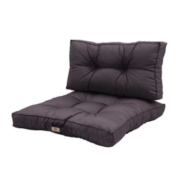 Cuscino decorativo da esterno 40x40 cm in poliestere grigio scuro - Bangkok