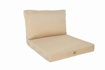 Coussins pour salon de jardin déhoussable 60x60cm Beige