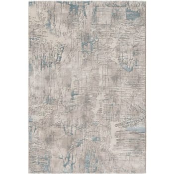 Bruges - Tapis rayé design en polyester bleu 120x170