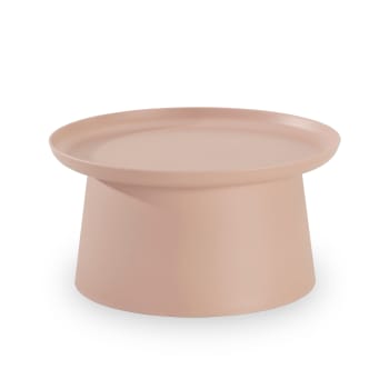 Murano - Table d’appoint ronde en polypropylène rose D70cm