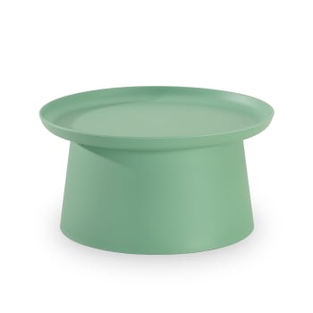 Murano - Table d’appoint ronde en polypropylène verte D70cm