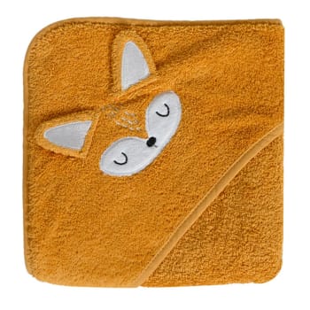 Little foxy - Cape de bain bébé  caramel 75x75 cm