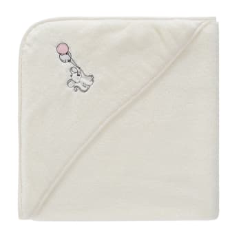 Cape De Bain Bébé Renard Baby Nat' - 80x80 Cm, Coton Doux Avec Capuche - Idée Cadeau Naissance
