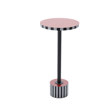 Jasmin - Table d’appoint ronde originale couleur rose