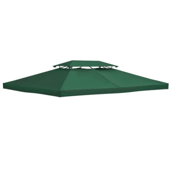 Pavillondach für 3 x 4 m Grundflächen aus Polyester, grün