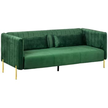 Sofa für 3 Personen aus Baumwollmischung, grün