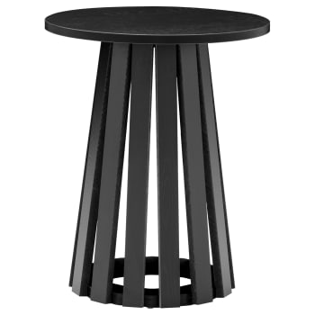 Liv - Table d'appoint ronde style scandinave 45cm noire