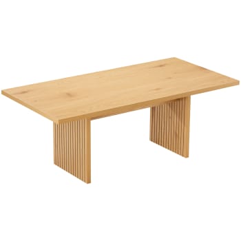 Alma - Table basse rectangulaire en bois style scandinave 120cm