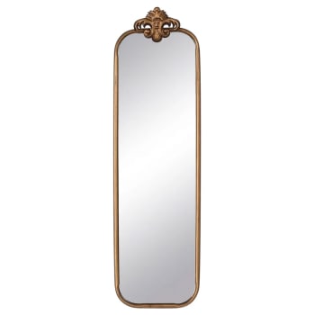 Miroir classique rectangulaire en métal doré 23.5x3.5x81cm