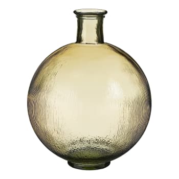 Firenza - Vase bouteille en verre recyclé marron clair H42