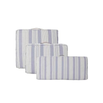 Liraticompleto - Cojín palet rayas azul 60x60
