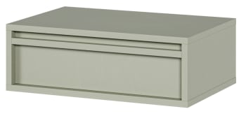 Evo - Table de chevet suspendue avec tiroir vert sauge 50x34 cm