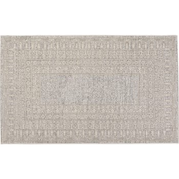 Medaillon - Tapis en polypropylène blanc, beige, gris et taupe 230x160
