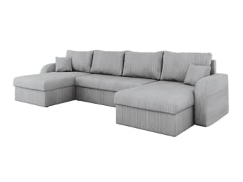 Comfivo 233 - Sofá rinconero gris 140x80x304cm