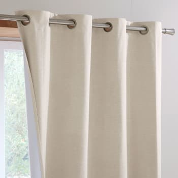 Rosewell - Lot de 2 rideaux occultant 135x180 beige grège en polyester